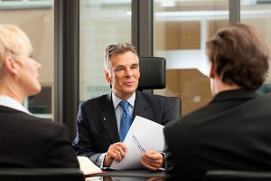 Business - Präsentation in einem Team